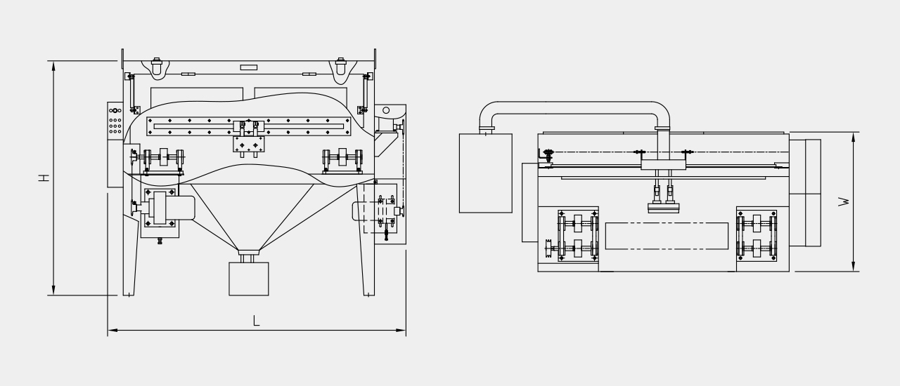 roll sand blasting machine drawing